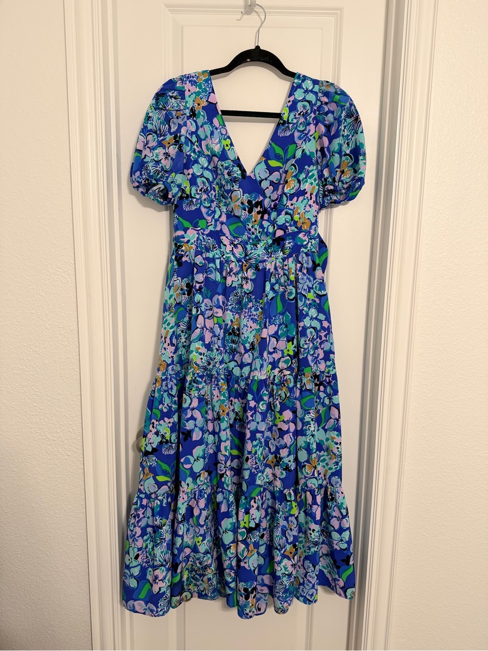 Lilly Pulitzer Floral V-Neck Midi Dress